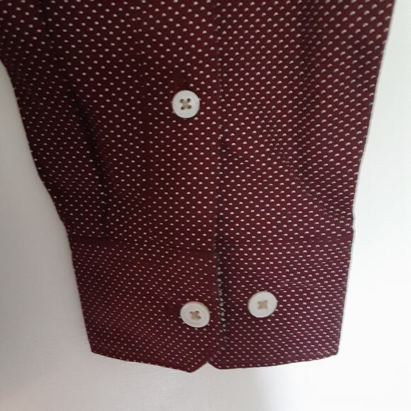 NWT Denim & Flower RS Sz M Printed Poplin Lightweight Printed Edition Maroon - Picture 6 of 10